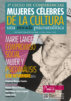 Mujeres Célebres 2013. Marie Langer 8 de noviembre